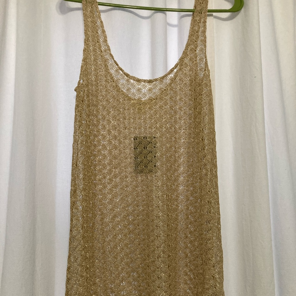 Papier Anthropologie gold sheet top NWT size small